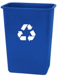 United Solutions Blue Plastic Recycling Wastebasket, 41-Quart United Solutions Blue Plastic Recycling Wastebasket, 41-Quart