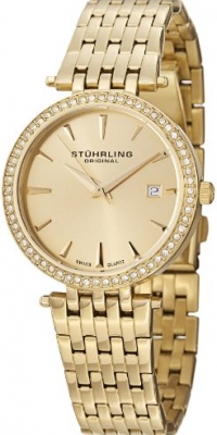 Stuhrling Original Women's 579.03 Soiree Tiara Swiss Quartz Swarovski Gold Tone Date Watch Stuhrling Original Women's 579.03 Soiree Tiara Swiss Quartz Swarovski Gold Tone Date Watch