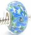 Blue Hawaii Murano Glass and Sterling Silver Bead Charm