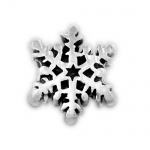 Chuvora Sterling Silver Snowflake Bead Charm Fits Pandora Bracelet