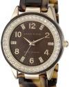 Anne Klein Women's 10/9956BMTO Swarovski Crystal Accented Gold-Tone Tortoise Resin Watch