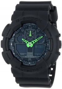 Casio G Shock Black and Neon Green Mens Watch GA100C-1A3CR Casio G Shock Black and Neon Green Mens Watch GA100C-1A3CR