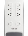 Belkin BSV801-06-WM 8-Outlet Surge Protector with 6-Feet Power Cord and 2.1A USB Charging