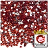 The Crafts Outlet 1440-Piece Flat Back Round Rhinestones, 3mm, Ruby Red