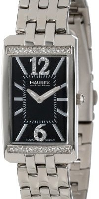 Haurex Italy Women's 2S391DN1 Primula Stainless Steel Rectangular Black Dial Swarovski Watch Haurex Italy Women's 2S391DN1 Primula Stainless Steel Rectangular Black Dial Swarovski Watch