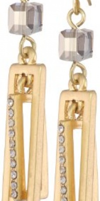 Kenneth Cole New York Springtime Rose Pave Rectangle Drop Earrings Kenneth Cole New York Springtime Rose Pave Rectangle Drop Earrings