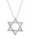 Effy Jewlery 14K White Gold Diamond Star of David Pendant, .24 TCW