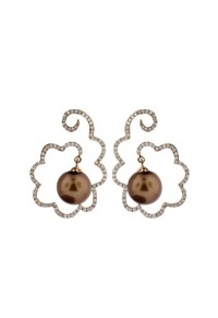 Effy Jewlery 14K Rose Gold Pearl and Diamond Earrings, .71 TCW Effy Jewlery 14K Rose Gold Pearl and Diamond Earrings, .71 TCW