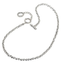 925 Silver Oxidized Round Cable Link Chain Necklace- 18+2 IN 925 Silver Oxidized Round Cable Link Chain Necklace- 18+2 IN