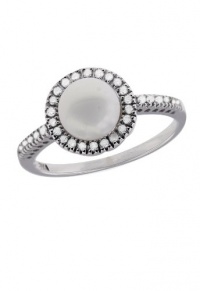 Effy Jewlery 14K White Gold Fresh Water Pearl & Diamond Ring Ring size 7 Effy Jewlery 14K White Gold Fresh Water Pearl & Diamond Ring Ring size 7