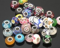 50 Piece Lot Lampwork Murano Glass European Mix Beads- Compatible with Pandora, Chamilia, Troll, Biagi Plus Free Bracelet 50 Piece Lot Lampwork Murano Glass European Mix Beads- Compatible with Pandora, Chamilia, Troll, Biagi Plus Free Bracelet