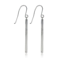 Sterling Silver Linear Stick Drop Earrings Sterling Silver Linear Stick Drop Earrings