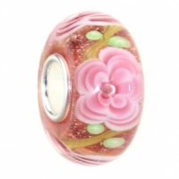 Authentic 925 Solid Silver Core Pink Hawaii Garden Murano Glass Bead Charm Fits Pandora Bracelet Authentic 925 Solid Silver Core Pink Hawaii Garden Murano Glass Bead Charm Fits Pandora Bracelet