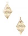 G by GUESS Women's Gold-Tone Geometric Rhinestone Earrings, GOLD