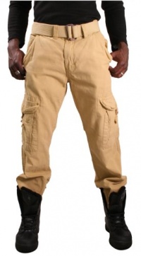 Akademiks Montana Canvas Men's Belted Cargo Pants Akademiks Montana Canvas Men's Belted Cargo Pants