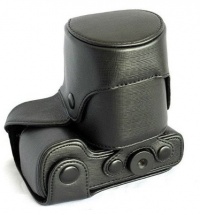 MegaGear Ever Ready Protective Black Leather Camera Case, Bag for Sony NEX-7 with Lens MegaGear Ever Ready Protective Black Leather Camera Case, Bag for Sony NEX-7 with Lens