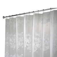 Interdesign Fiore Eva X-Long Shower Curtain, White, 72 Inches X 96 Inches Interdesign Fiore Eva X-Long Shower Curtain, White, 72 Inches X 96 Inches