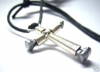 Silver Horseshoe Nail Cross Necklace Silver Horseshoe Nail Cross Necklace
