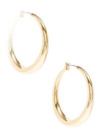 GUESS Women's Gold-Tone Tubular Hoop Earrings, GOLD GUESS Women's Gold-Tone Tubular Hoop Earrings, GOLD