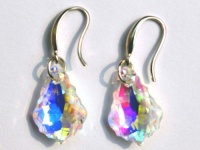 Clear AB Crystal .925 Silver Dangle Earrings with Swarovski Elements® Clear AB Crystal .925 Silver Dangle Earrings with Swarovski Elements®