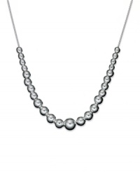 Boldly beaded. Giani Bernini's shiny and chic necklace features graduated beads in smooth sterling silver. Approximate length: 18 inches. Boldly beaded. Giani Bernini's shiny and chic necklace features graduated beads in smooth sterling silver. Approximate length: 18 inches.