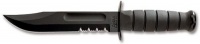 KA-BAR Fighting/Utility Serrated Edge Knife with Hard Sheath, Black KA-BAR Fighting/Utility Serrated Edge Knife with Hard Sheath, Black