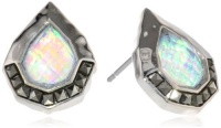 Judith Jack Color Stud Item Sterling Silver, Marcasite and Blue Opal Stud Earrings Judith Jack Color Stud Item Sterling Silver, Marcasite and Blue Opal Stud Earrings