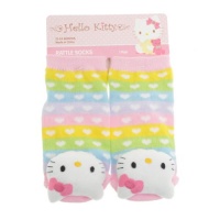 Hello Kitty Baby Rattle Socks with Non-Skid Bottom, Rainbow Heart, 12-24 Months Hello Kitty Baby Rattle Socks with Non-Skid Bottom, Rainbow Heart, 12-24 Months