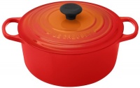 Le Creuset Signature Enameled Cast-Iron 5-1/2-Quart Round French Oven, Flame Le Creuset Signature Enameled Cast-Iron 5-1/2-Quart Round French Oven, Flame