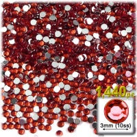 The Crafts Outlet 1440-Piece Flat Back Round Rhinestones, 3mm, Ruby Red The Crafts Outlet 1440-Piece Flat Back Round Rhinestones, 3mm, Ruby Red