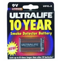 ULTRA LIFE, 10 year, smoke alarm battery, U9VL-X ULTRA LIFE, 10 year, smoke alarm battery, U9VL-X