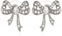 Betsey Johnson Stone & Pearl Crystal Bow Stud Earrings Betsey Johnson Stone & Pearl Crystal Bow Stud Earrings