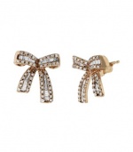 Effy Jewlery 14K Rose Gold Diamond Ribbon Earrings, .52 TCW