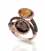Effy Jewlery 14K Rose Gold Multi Gemstone and Diamond Ring, 5.98 TCW Ring size 7