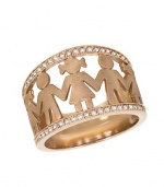 Effy Jewlery 14K Rose Gold Diamond Silhouette Ring, .25 TCW Ring size 7