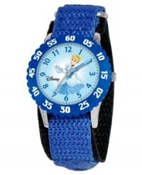 Don't be late or you'll turn into a pumpkin! Help your kids stay on time with this fun Time Teacher watch from Disney. Featuring Cinderella, the hour and minute hands are clearly labeled for easy reading. Don't be late or you'll turn into a pumpkin! Help your kids stay on time with this fun Time Teacher watch from Disney. Featuring Cinderella, the hour and minute hands are clearly labeled for easy reading.