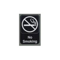 6''x9'' Restaurant Sign, Black, No Smoking 6''x9'' Restaurant Sign, Black, No Smoking