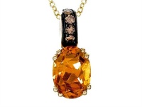 Effy Collection 14k Yellow Gold Brown Diamond, And Citrine Pendant Necklace Effy Collection 14k Yellow Gold Brown Diamond, And Citrine Pendant Necklace