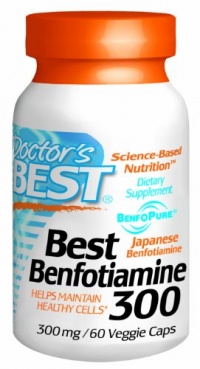 Doctor's Best Benfotiamine 300 Mg Vegetarian Capsules, 60 Count Doctor's Best Benfotiamine 300 Mg Vegetarian Capsules, 60 Count