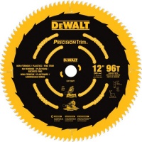 DEWALT DW7296PT Precision Trim 12-Inch 96 Tooth ATB Crosscutting Saw Blade with 1-Inch Arbor DEWALT DW7296PT Precision Trim 12-Inch 96 Tooth ATB Crosscutting Saw Blade with 1-Inch Arbor