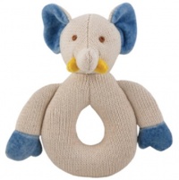 Miyim Simply Organic Kint Rattle Teether, Elephant, 0-3 Months Miyim Simply Organic Kint Rattle Teether, Elephant, 0-3 Months