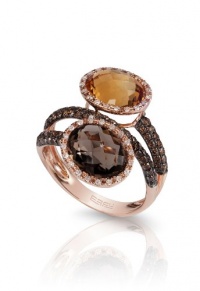 Effy Jewlery 14K Rose Gold Multi Gemstone and Diamond Ring, 5.98 TCW Ring size 7 Effy Jewlery 14K Rose Gold Multi Gemstone and Diamond Ring, 5.98 TCW Ring size 7