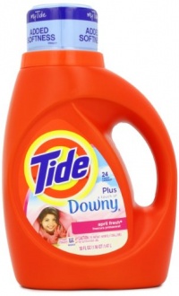 Tide with Touch of Downy High Efficiency April Fresh Scent Detergent, 50 Ounce (Pack of 2) Tide with Touch of Downy High Efficiency April Fresh Scent Detergent, 50 Ounce (Pack of 2)