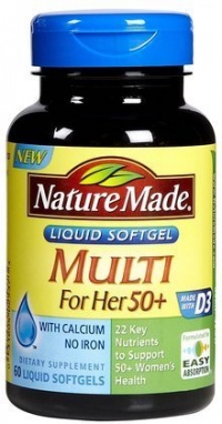 Nature Made Multi For Her 50+, 60 Liquid Softgels (Pack of 3) Nature Made Multi For Her 50+, 60 Liquid Softgels (Pack of 3)