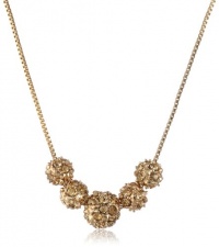 Anne Klein All that Glitters Gold-Tone and Topaz Fireball Frontal Necklace, 18.5 Anne Klein All that Glitters Gold-Tone and Topaz Fireball Frontal Necklace, 18.5