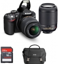 Nikon D3200 24.2 MP CMOS Digital SLR with 18-55mm VR and 55-200mm Non-VR DX Zoom Lenses Nikon D3200 24.2 MP CMOS Digital SLR with 18-55mm VR and 55-200mm Non-VR DX Zoom Lenses