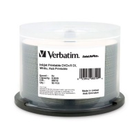 Verbatim 98319 DVD+R DL 8.5GB 8X DataLifePlus White Hub InkJet Printable 50-Disc Spindle Verbatim 98319 DVD+R DL 8.5GB 8X DataLifePlus White Hub InkJet Printable 50-Disc Spindle
