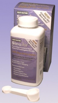 SinuPulse SinuAir powder irrigation solution, 300g bottle. SinuPulse SinuAir powder irrigation solution, 300g bottle.