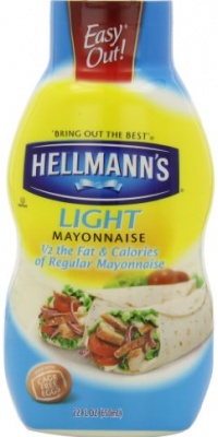 Hellmann's Light Mayonnaise, 22 Ounce Squeeze Bottle (Pack of 4) Hellmann's Light Mayonnaise, 22 Ounce Squeeze Bottle (Pack of 4)