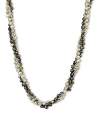 Go for a subtle hint of color. This beautiful necklace features grey-colored cultured freshwater pearls (6-7 mm) set in sterling silver. Approximate length: 18 inches. Go for a subtle hint of color. This beautiful necklace features grey-colored cultured freshwater pearls (6-7 mm) set in sterling silver. Approximate length: 18 inches.